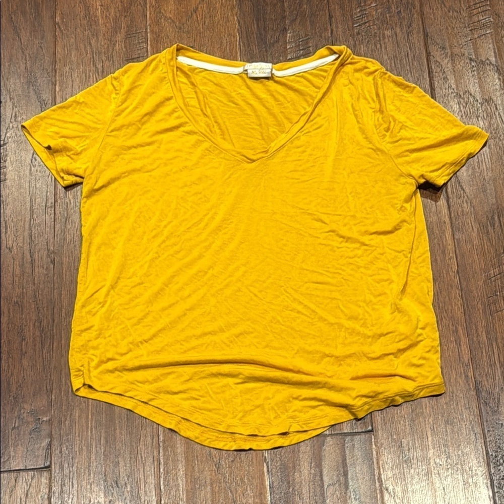 XL Comfy Marlow Yellow Relaxed Fit Short Sleeve Tee